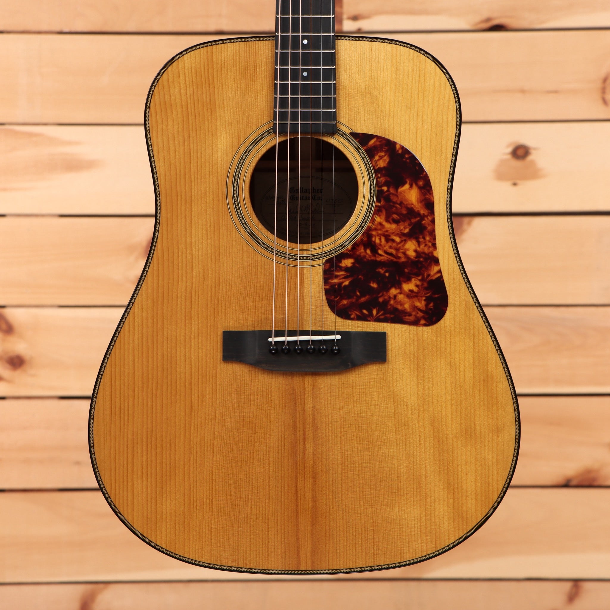 Gallagher Bluegrass Bell dreadnought acoustic guitar light amber finish tortoiseshell pickguard