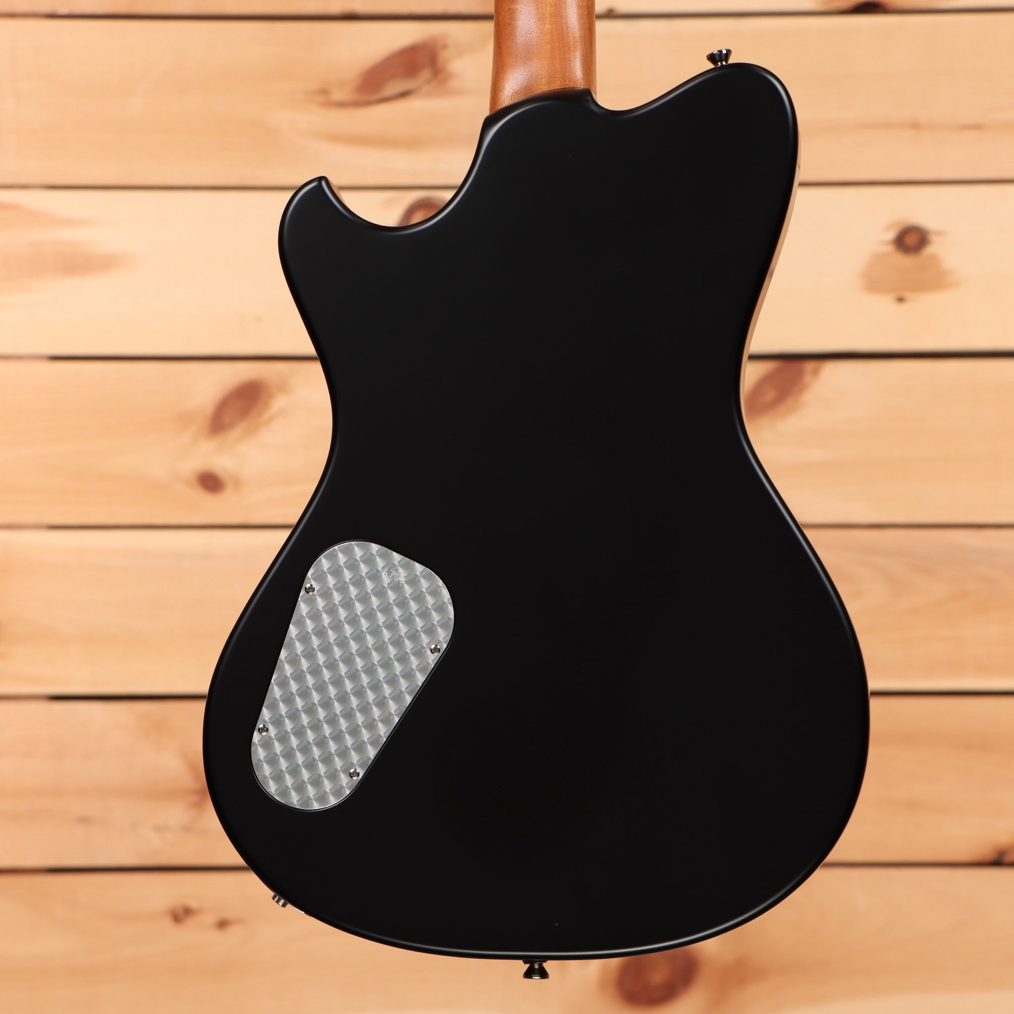 Powers A-Type Select shadow black electric guitar with metal pickguard and maple neck