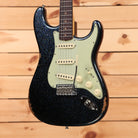 Fender Custom Shop Righteous Reissue Late 1962 Stratocaster relic aged holoflake electric guitar with rosewood fretboard and single-coil pickups