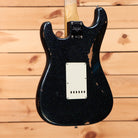 Fender Custom Shop Righteous Reissue Late 1962 Stratocaster electric guitar aged holoflake black relic finish with white pickguard