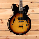 Gibson ES-330 semi-hollow electric guitar Tobacco Burst with f-holes and dual humbucker pickups