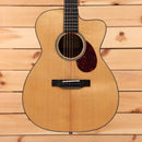 Eastman E1OMC Special acoustic guitar natural finish with cutaway and tortoiseshell pickguard