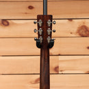 Eastman E1OMCESPECIAL acoustic guitar natural finish with chrome tuning machines and black headstock veneer