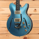Eastman Romeo LA semi-hollow electric guitar Celestine Blue with dual humbucker pickups and f-holes