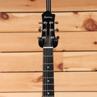 Eastman Romeo La Celestine Blue acoustic guitar with black headstock and rosewood fretboard