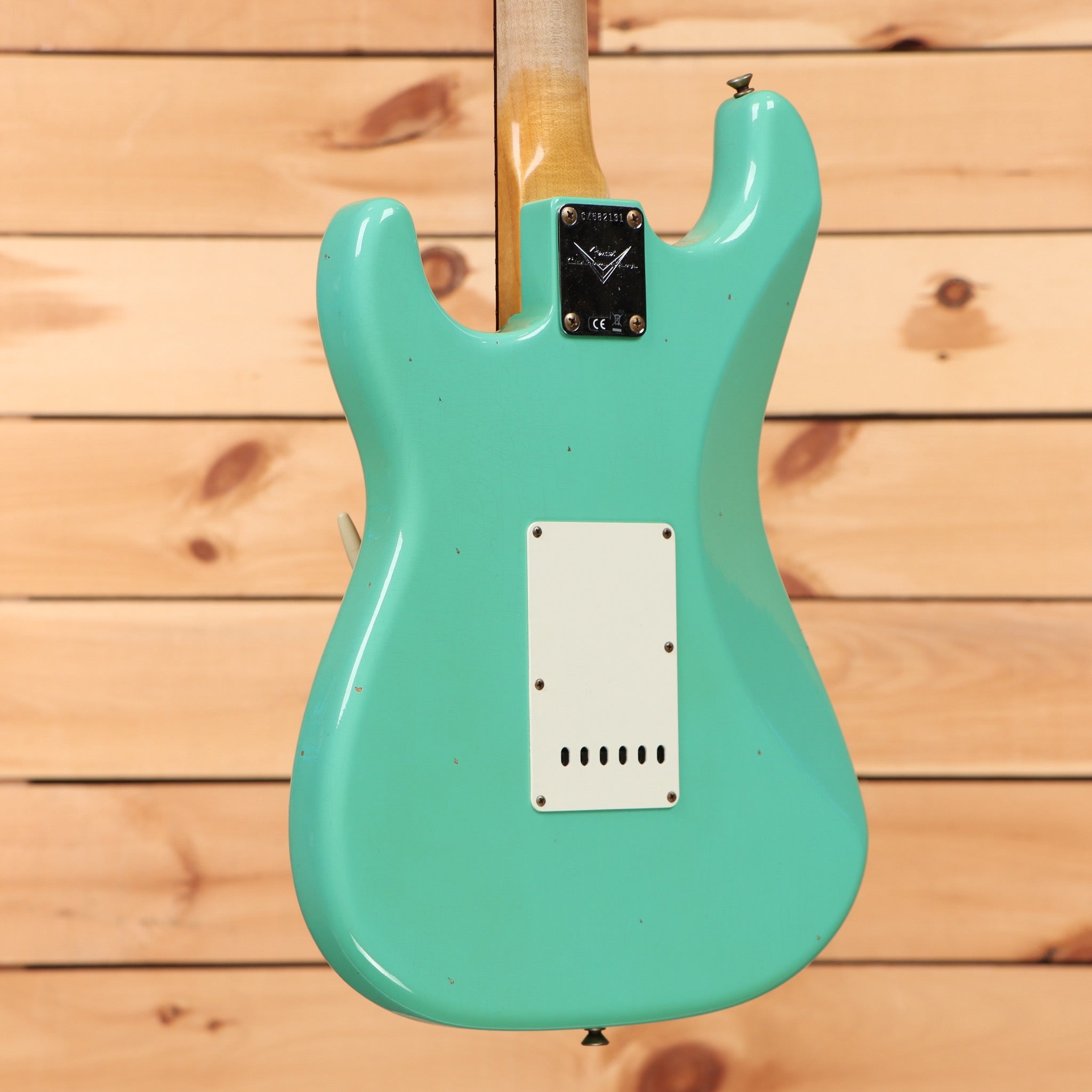 Fender Custom Shop 1959 Stratocaster Journeyman Relic electric guitar Super Faded Aged Sea Foam Green with white pickguard