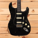Fender Custom Shop Limited 1967 HSS Stratocaster electric guitar aged black relic with single-coil pickups