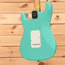 Fender Custom Shop Limited 1959 Stratocaster Journeyman Relic electric guitar Sea Foam Green with single-coil pickups