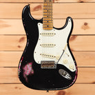 Fender Custom Shop Limited Mischief Maker Heavy Relic electric guitar Aged Black over Pink Paisley with white pickguard