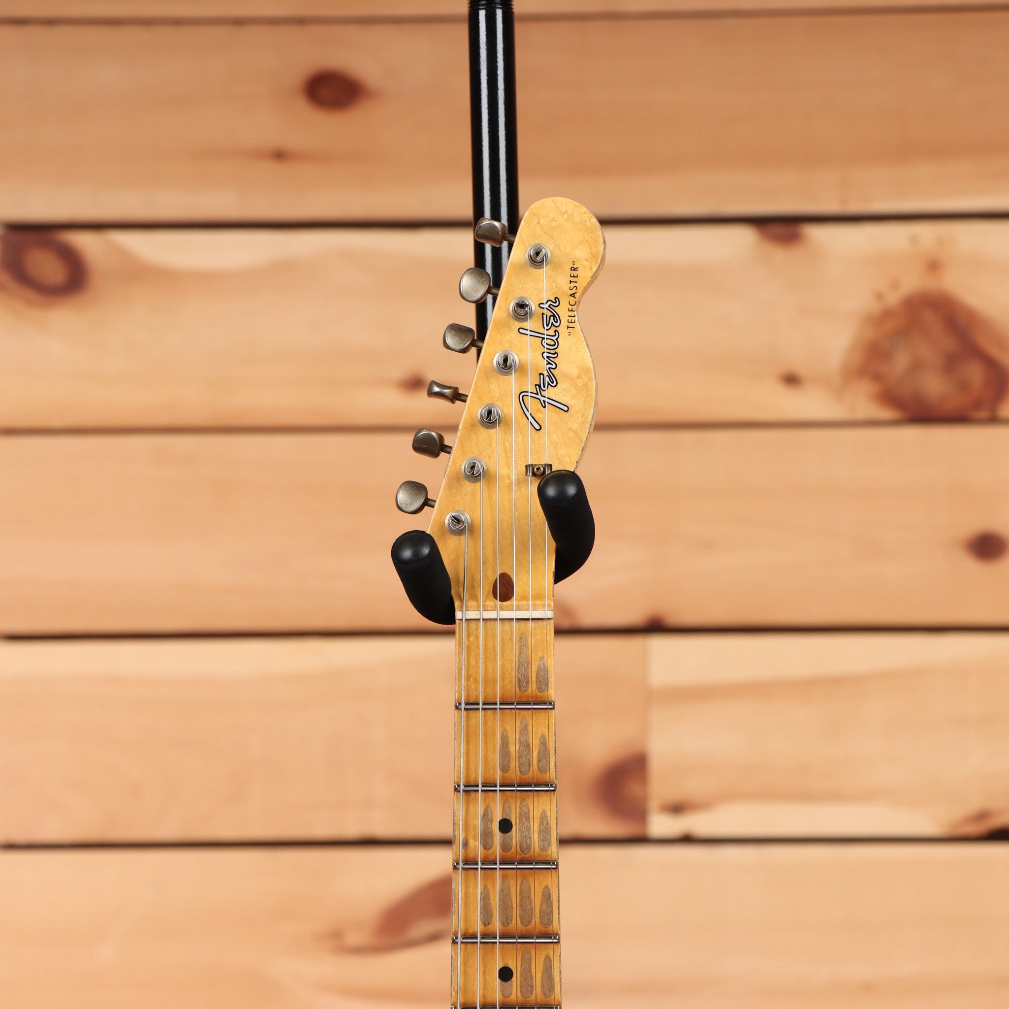 Fender Custom Shop Limited Mischief Maker Heavy Relic electric guitar Aged Black Over Pink Paisley with maple neck