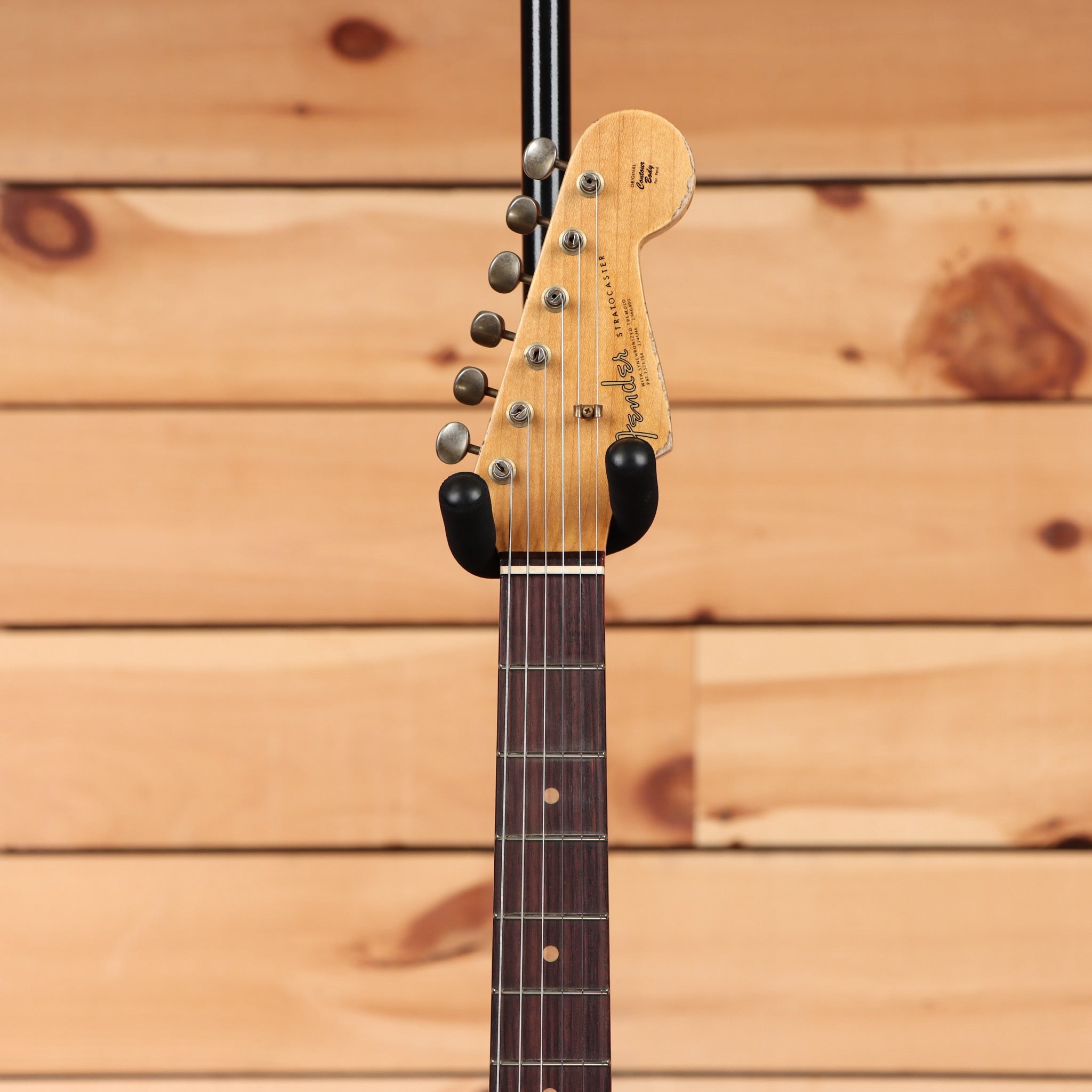Fender Custom Shop Limited 1964 L-Series Stratocaster electric guitar heavy relic aged Daphne Blue with single-coil pickups