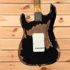 Fender Custom Shop 1962 Stratocaster Super Heavy Relic electric guitar Aged Black with white pickguard