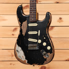 Fender Custom Shop 1962 Stratocaster Super Heavy Relic electric guitar Aged Black with single-coil pickups