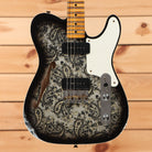 Fender Custom Shop Limited Dual P90 Telecaster electric guitar Black Paisley relic with semi-hollow body