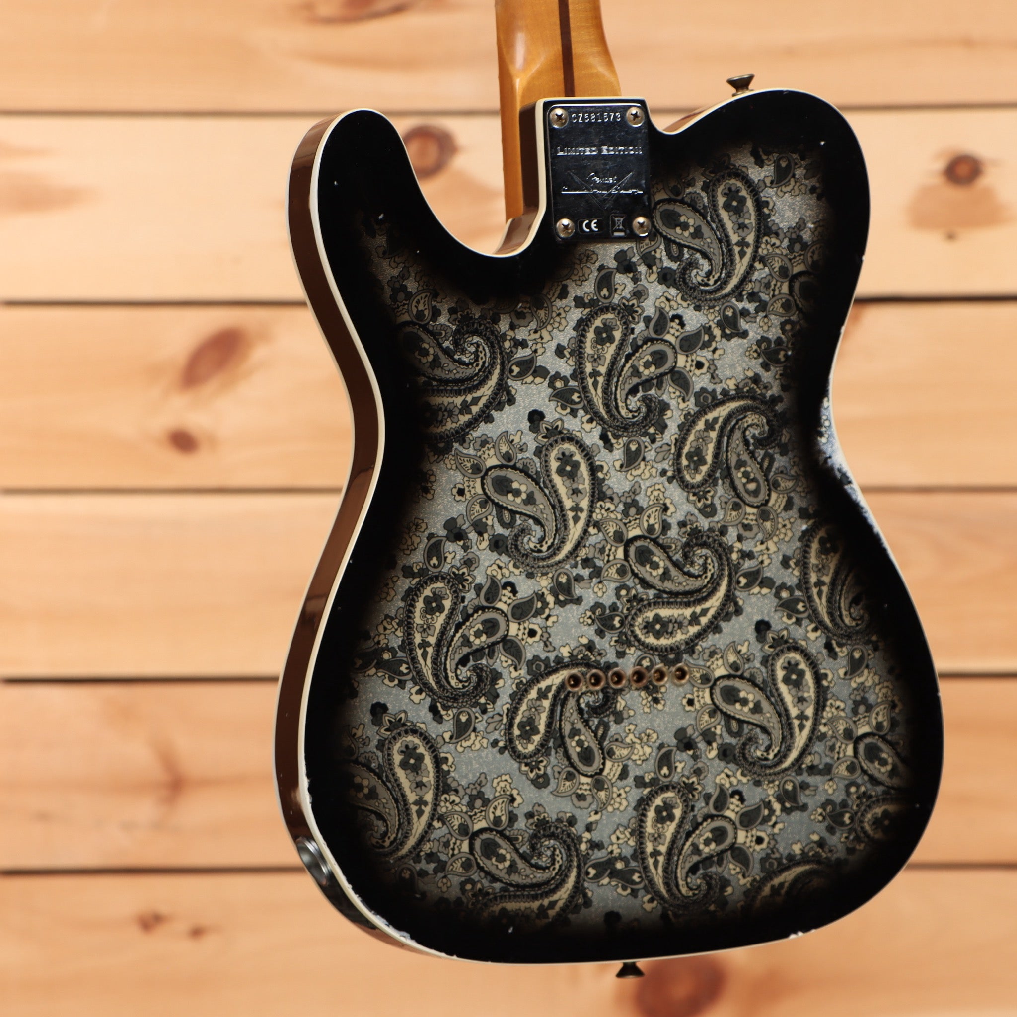 Fender Custom Shop Limited Dual P90 Telecaster electric guitar Black Paisley relic aged finish with P90 pickups