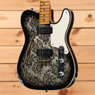 Fender Custom Shop Limited Dual P90 Telecaster electric guitar black paisley relic aged finish with white pickguard