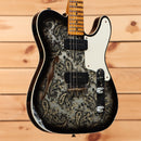 Fender Custom Shop Limited Dual P90 Telecaster electric guitar Black Paisley relic aged with white pickguard