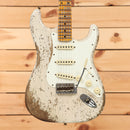 Fender Custom Shop Limited Red Hot Stratocaster Super Heavy Relic electric guitar Aged White Blonde with single-coil pickups