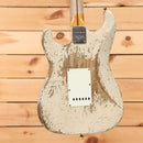 Fender Custom Shop Limited Red Hot Stratocaster electric guitar aged white blonde relic finish with single-coil pickups