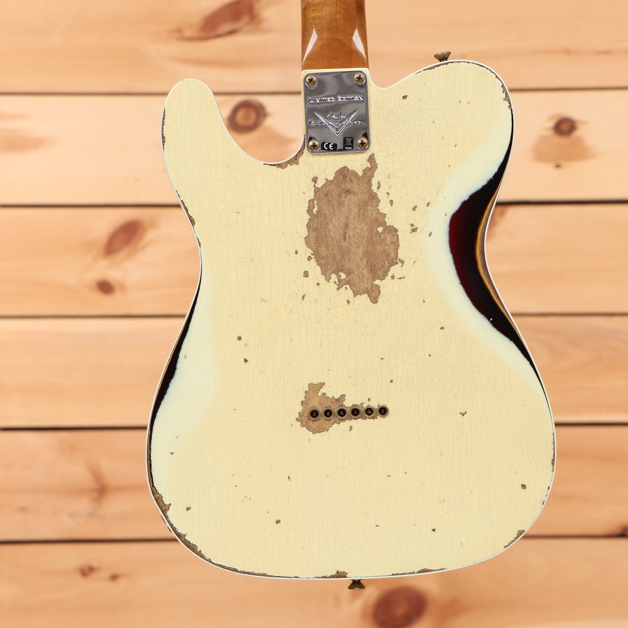 Fender Custom Shop Limited Cunife Telecaster electric guitar Aged Vintage White heavy relic finish with single-coil pickups