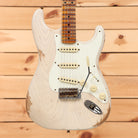Fender Custom Shop 1957 Stratocaster electric guitar heavy relic aged white blonde with single-coil pickups