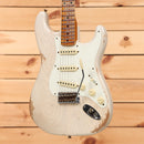 Fender Custom Shop 1957 Stratocaster electric guitar Aged White Blonde heavy relic with maple neck