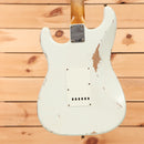 Fender Custom Shop Limited 1964 L-Series Stratocaster heavy relic aged Olympic White electric guitar with single-coil pickups