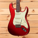 Fender Custom Shop Limited 1963 Stratocaster Journeyman Relic electric guitar Aged Candy Apple Red with single-coil pickups