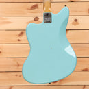 Fender Custom Shop Limited 1959 250K Jazzmaster Journeyman electric guitar Daphne Blue with vintage offset body and maple neck