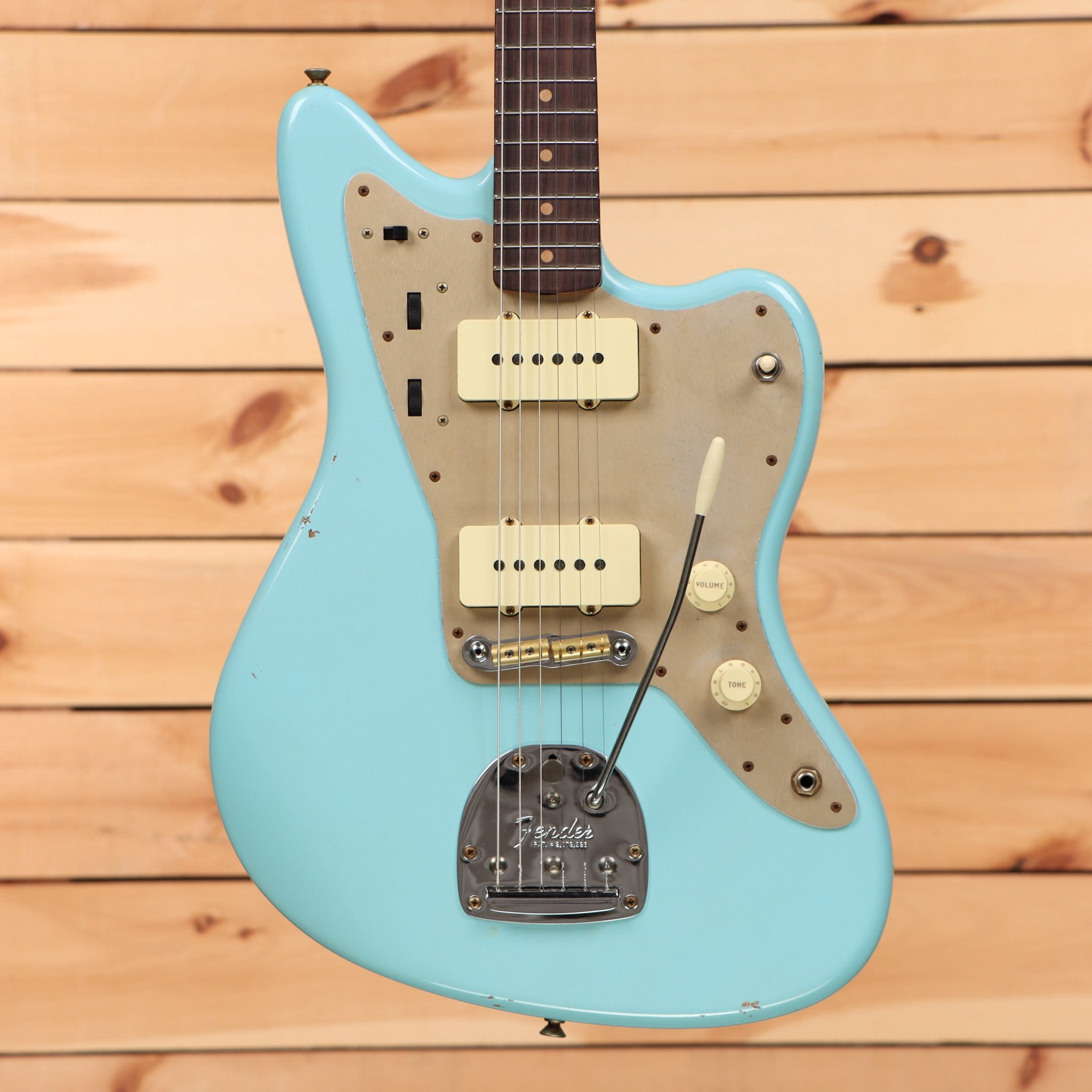 Fender Custom Shop Limited 1959 250K Jazzmaster Journeyman electric guitar Daphne Blue with dual single-coil pickups