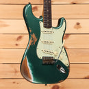 Fender Custom Shop Limited 1964 L-Series Stratocaster electric guitar heavy relic aged Sherwood Green Metallic with single-coil pickups