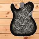 Fender Custom Shop Limited Dual P90 Telecaster electric guitar Black Paisley relic aged with decorative paisley pickguard