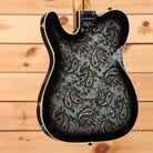 Fender Custom Shop Limited Dual P90 Telecaster electric guitar Black Paisley relic aged with paisley patterned body