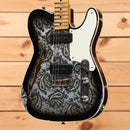 Fender Custom Shop Limited Dual P90 Telecaster electric guitar Black Paisley relic aged with white pickguard