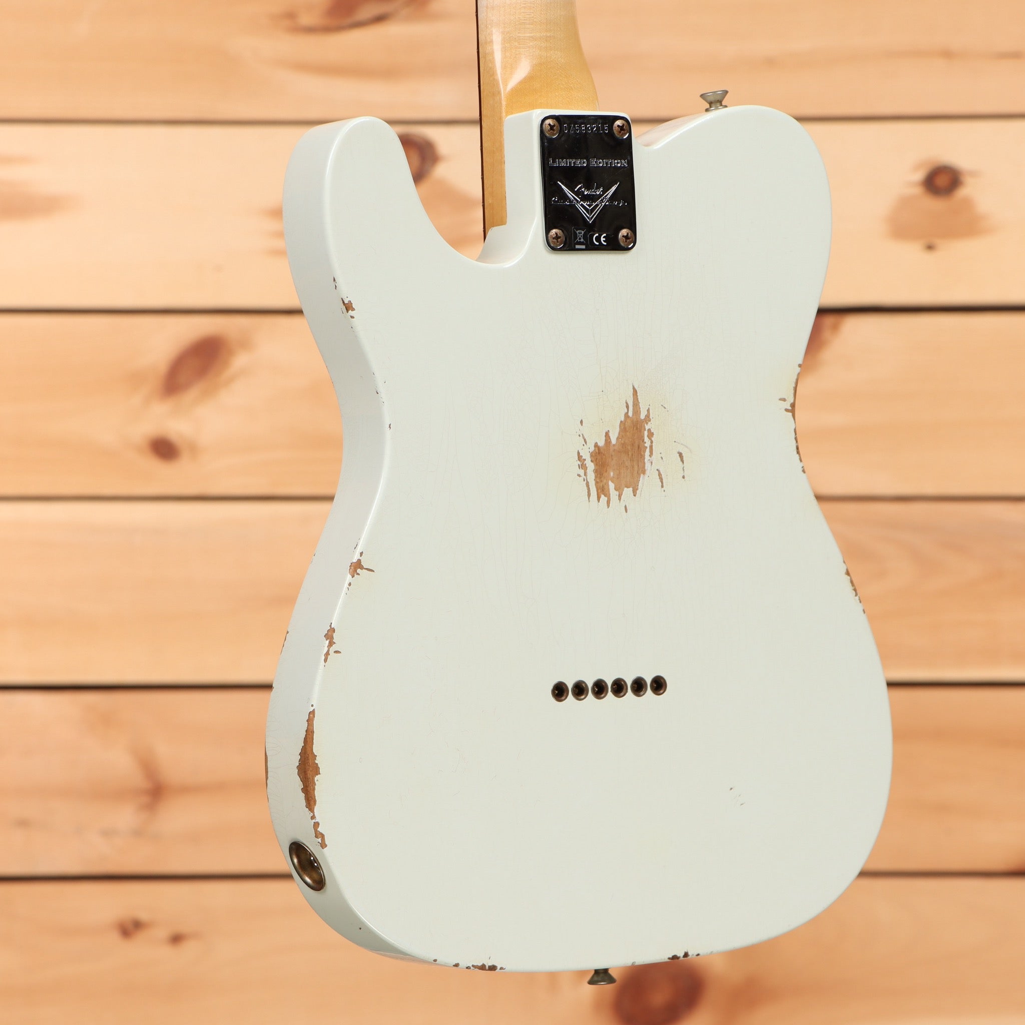 Fender Custom Shop Limited 1960 Telecaster Relic electric guitar Olympic White with aged finish and single-coil pickups