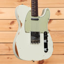 Fender Custom Shop Limited 1960 Telecaster Relic electric guitar Olympic White aged finish with single-coil pickups