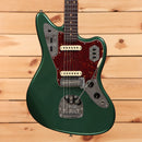 Fender Custom Shop Limited 1962 Jaguar Closet Classic electric guitar Aged Sherwood Green Metallic with tortoiseshell pickguard