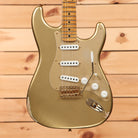 Fender Custom Shop Limited 1955 Bone Tone Stratocaster relic aged electric guitar in aged gold with three single-coil pickups