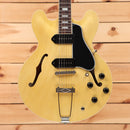 Gibson ES-330 semi-hollow body electric guitar Antique Natural with f-holes and black pickguard