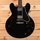 Pre-owned Gibson ES-335 semi-hollow electric guitar Ebony with dual humbuckers and f-holes