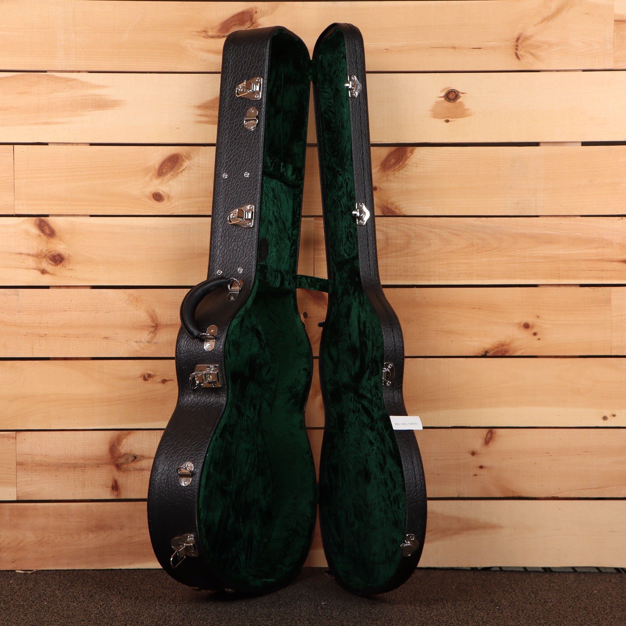 Boucher SG51V pre-owned electric guitar natural finish with green velvet-lined hard case