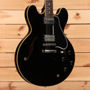 Pre-owned Gibson ES-335 semi-hollow electric guitar Aged Ebony with dual humbuckers and f-holes