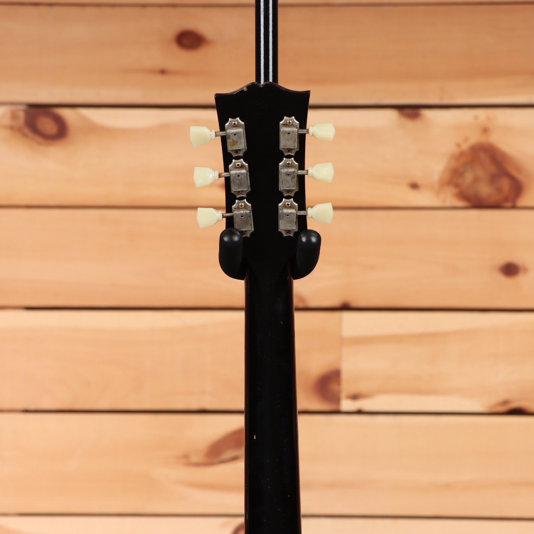 Pre-owned Gibson ES-335 semi-hollow body electric guitar Ebony aged finish with dual humbuckers and vintage tuners