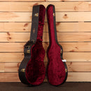 Taylor Legacy 714ce natural acoustic guitar case with burgundy velvet interior and gold hardware