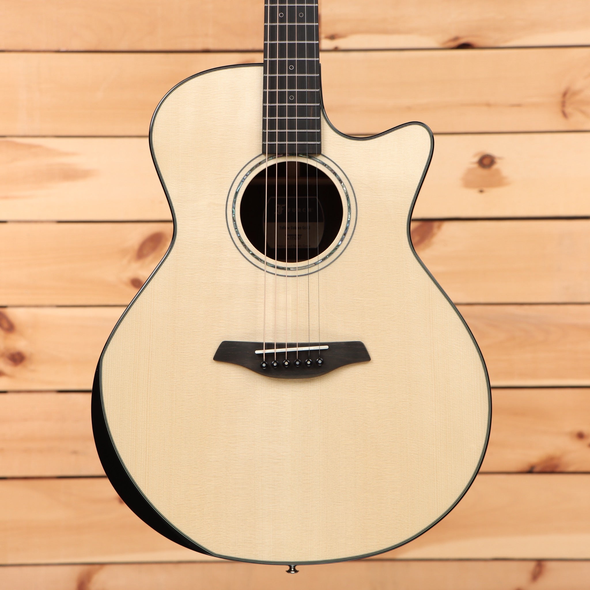 Furch Yellow DLX GC-LI acoustic guitar natural finish with venetian cutaway