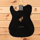 Fender Custom Shop Limited Masterbuilt David Brown 1963 Telecaster Relic electric guitar black with vintage wear and single-coil pickups