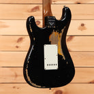 Fender Custom Shop 1961 Stratocaster heavy relic electric guitar aged black with white pickguard
