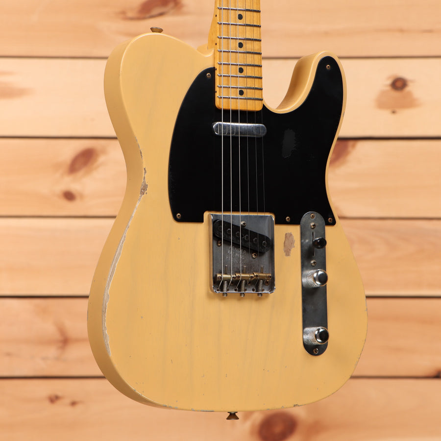 Fender Custom Shop David Brown Masterbuilt 1952 Telecaster Relic electric guitar Nocaster Blonde with black pickguard