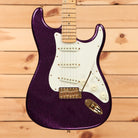 Fender Custom Shop Limited 1954 Stratocaster electric guitar Aged Magenta Sparkle with maple neck and gold hardware