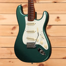 Fender Custom Shop 1958 Stratocaster Journeyman Relic electric guitar Aged Sherwood Green Metallic with three single-coil pickups